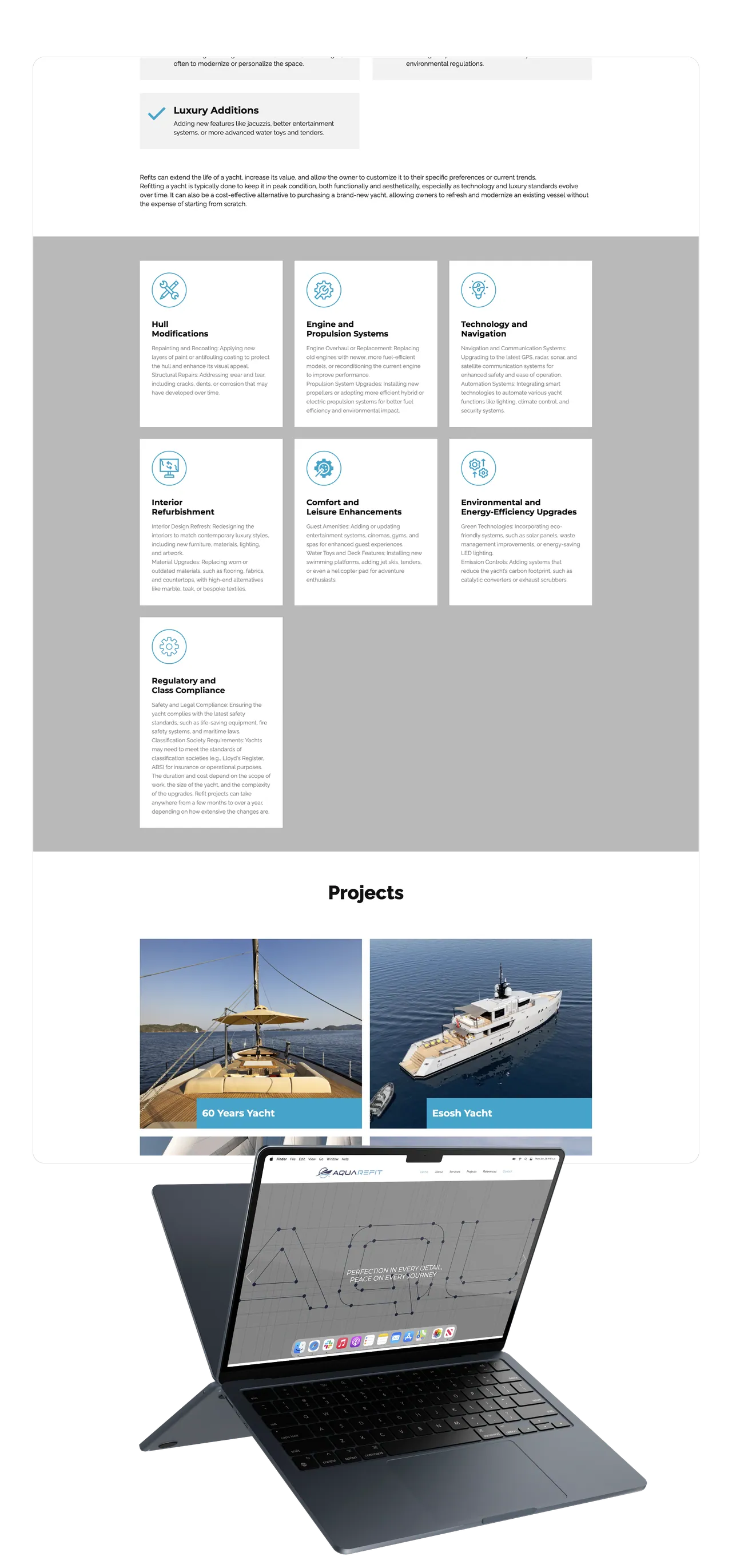 Aqua Refit web sitesi tasarımı, görsel 3