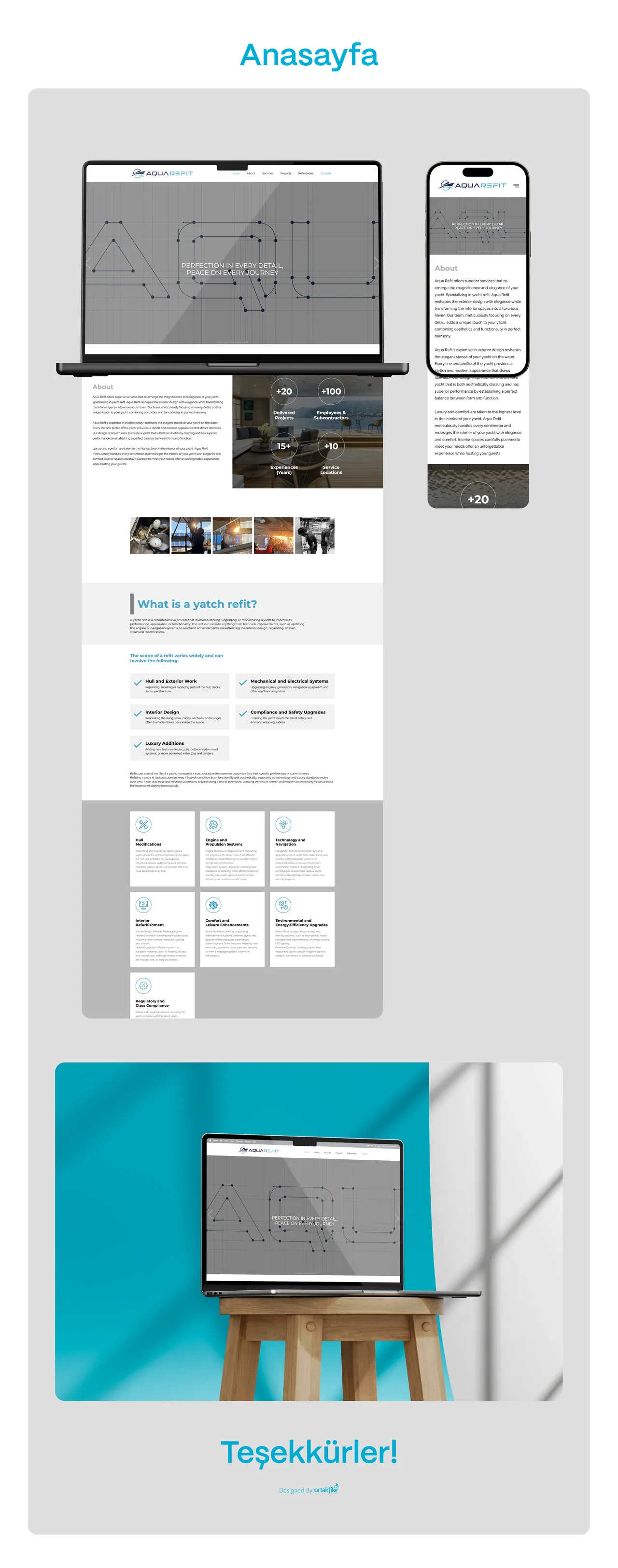 Aqua Refit web sitesi tasarımı, görsel 4