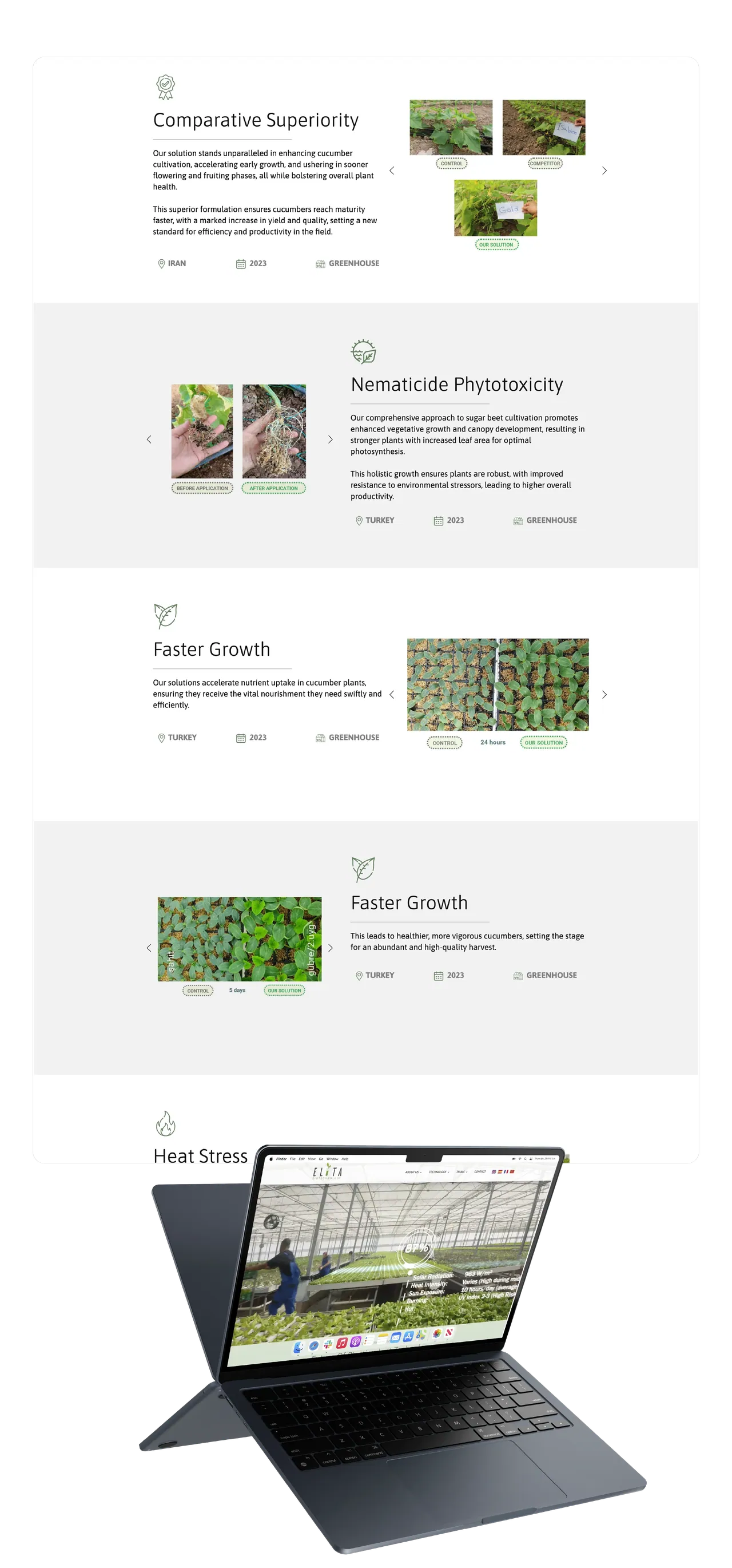 Elita Biotechnology web sitesi tasarımı, görsel 3