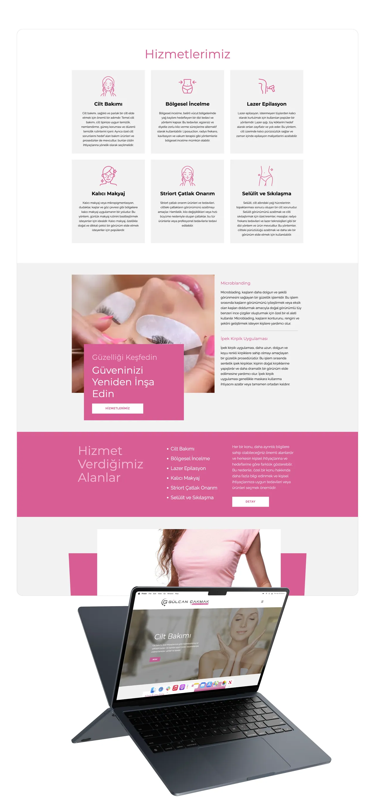 Gülcan Çakmak web sitesi tasarımı, görsel 3