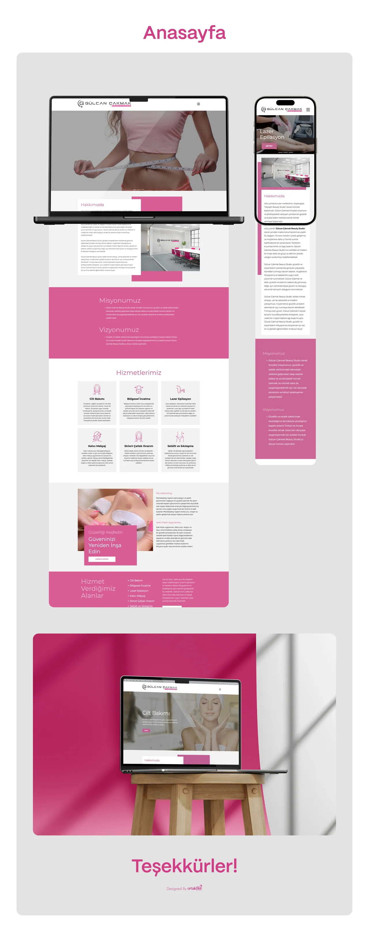 Gülcan Çakmak web sitesi tasarımı, görsel 4