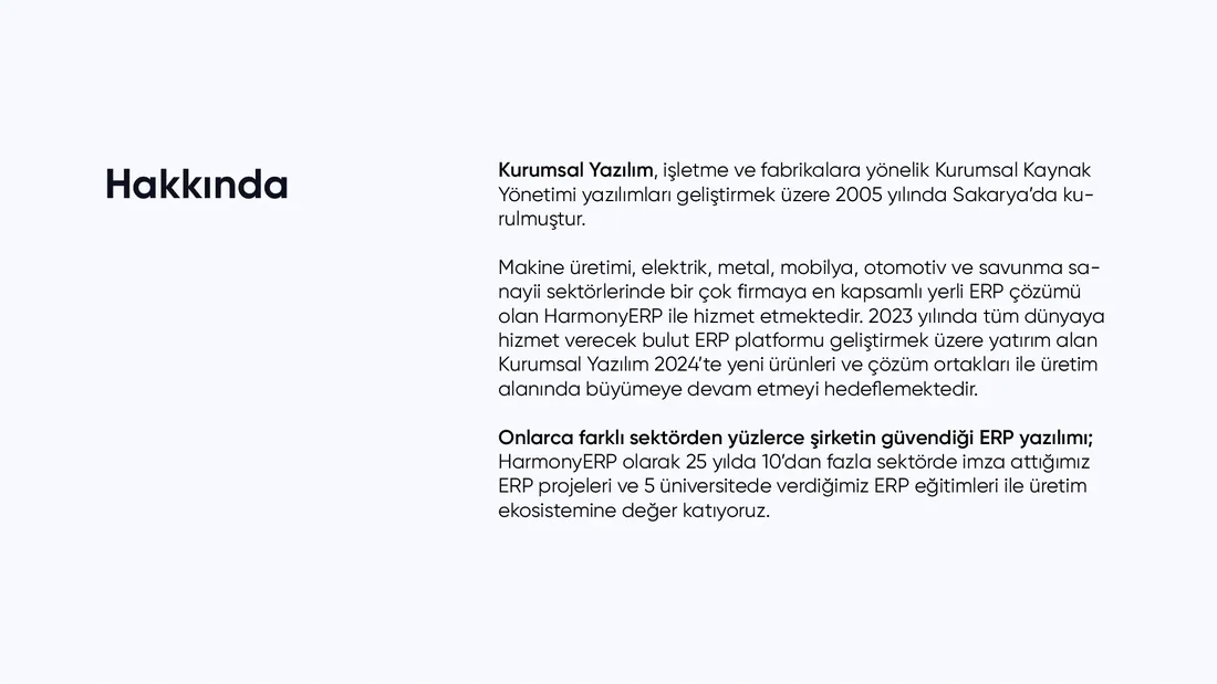 HarmonyERP sunumundan görsel 2